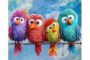 DYAIANGMU Bird Cross Stitch Kits for Adults Beginner,Counted Cross Stitch Kits Printed Stitching Cute Patterns Dimensions Needlepoint Art Crafts Embroidery Kits for Adults Beginners (15.7x11.8 inch)