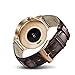 Huawei Watch Rose Gold Plated Stainless Steel with Brown Suture Leather Strap (U.S. Warranty)
