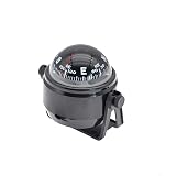Car Compass Ball With Adjustable Dash Mount – Universal For Car, Truck, SUV, Boat – 360° Rotation, Easy Read Direction Finder