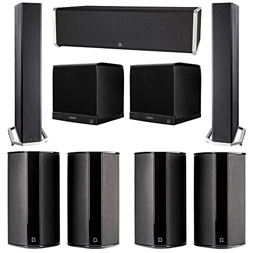 Definitive Technology 7.2 System with 2 BP9040 Tower Speakers, 1 CS9040 Center Channel Speaker, 4 SR9080 Surround Speaker, 2 Definitive Technology SuperCube 4000 Powered Subwoofer