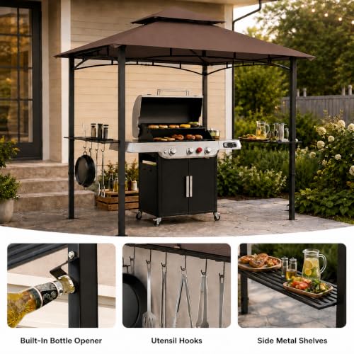 Garvee 8x5 Grill Gazebo Review: Double-Tiered BBQ Shelter with Heavy-Duty Steel Frame image 19
