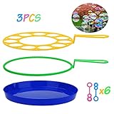 B bangcool Bubble Wands Set - Big Bubbles Wand Funny Bubbles Maker, Nice for Outdoor Playtime & Birthday Party & Games, Suitable for All Age People (15 PCS)
