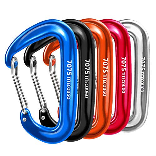 Sturdy Carabiner Clips, 12KN (2697 lbs) Heavy Duty Caribeaners for Camping, Hiking, Outdoor and