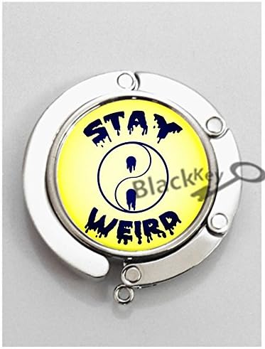 BlackKey Stay Weird Inspiration Metal Folding Table Hook Hanger Holder for Purse Handbag Bag -945