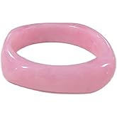 SCRDPRAD Punk Cool Colorful Square Acrylic Tortoiseshell Acetate Plate Bangles Wide Irregular Ethnic Resin Wristbands Chunky Geometric Cuff Bracelet Punk Cool Jewelry for Women