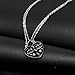 Hosaire Necklace Set Big Little Sister 2 Piece Love Heart Necklace Family Gift for Women Girl Friendship Black