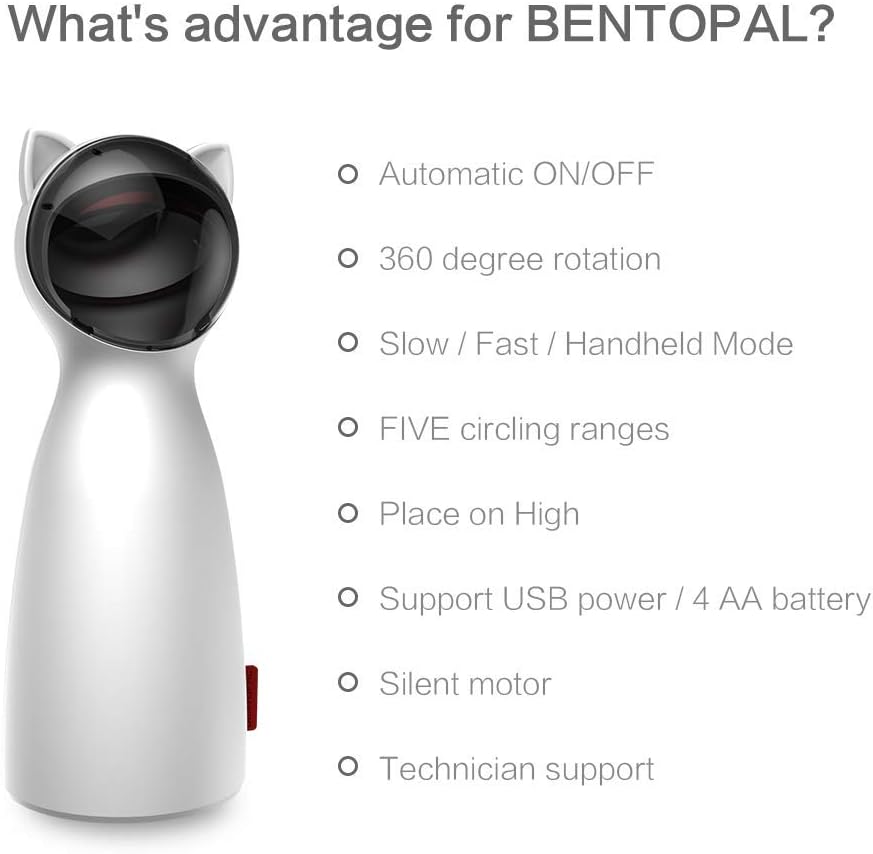 BENTOPAL Cat Laser Toy Automatic Interactive for Indoor Cats / Dogs / Kitty : Kitchen & Dining