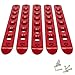 Opall Front Door & Back Door Aluminum Grab Handle Cover For 2007-2018 Jeep Wrangler JK & Unlimited 4 Door 5pcs/set (Red)