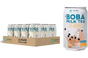 DAOHER BEVERAGE (Pack of 12) DaoHer Classic BOBA || Premium Canned BOBA || Konjac BOBA || No.1 Canned BOBA Brand