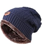 MIEDEON Men's Winter Knitting Skull Cap Wool Warm Slouchy Beanie Hat