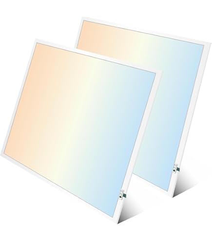 定価2100円 新品LEDライト☆ 2X4 LED Flat Panel Light with Emergency Battery Backup, 50W 3000K