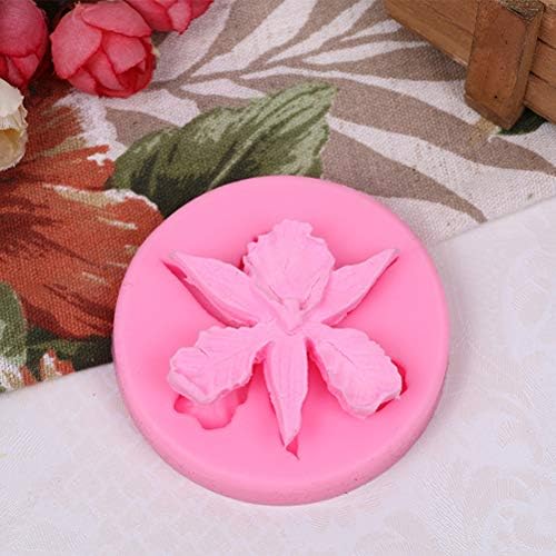 Lortar Silicone Mold, 3D Orchid Flower Shape Embossing Fondant Cake Decorating Tools