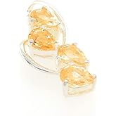 Natural Rocks by Kala Genuine 2.5ct Golden Citrine 925 Solid Sterling Silver Pendant 25mm