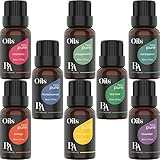 Bel Air Naturals Aromatherapy Top 8 Essential Oils Set - 100% Pure Therapeutic Grade - Peppermint/Tea Tree/Rosemary/Orange/Lemongrass/Lavender/Eucalyptus/Frankincense - Best For Oil Diffuser, Massage