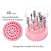 Garrelett Nail Drill Bits Holder Stand Displayer Organizer Container Storage Box 48 Holes Manicure Tools Acrylic Cover