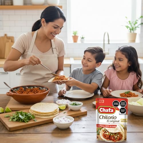 Chilorio De Cerdo Chata Delicioso Sabor Sin Conservadores Listo Para Comer 4 pack 860 G. 100% Carne De Cerdo Sabor Casero Sabor Sinaloense
