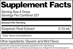 Soapwort Root Glycerite Liquid Extract (1:5) - Mint