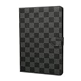 HM-ANT Luxury Fashion Grid Design PU Leather Case Cover Stand with Wake and Sleep Function for Apple Ipad Mini / Ipad Mini with Retina Display + Free Screen Protector (Black)
