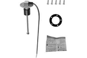 Wonfly Stainless Fuel Sender Unit, 240~33ohm 8" (20CM) Marine Boat Fuel Tank Sending Unit Water Level Gauge Sensor 5 Hole fit Fuel & Water Gauge for Boat Car Truck RV