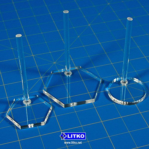 25mm, Hex Flight Bases, Offset Peg (10)