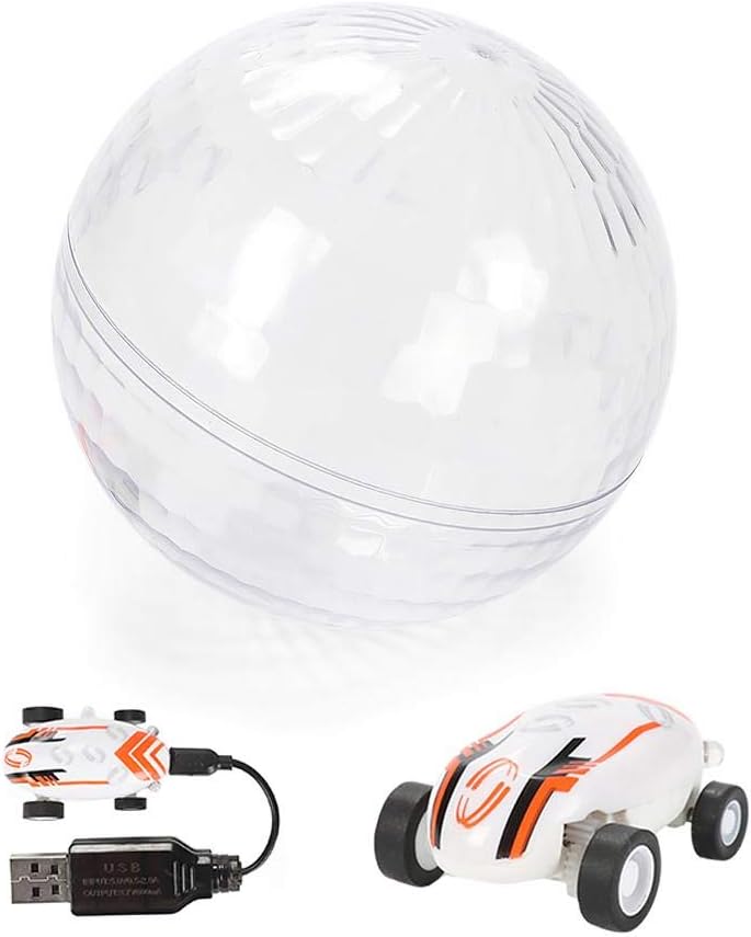 Micro Racers Mini Cars Micro Pocket Racer LED Light Up Glow in The Dark Car Spinner Girls or Boys Toys Keychain Cars Balls for Kids
