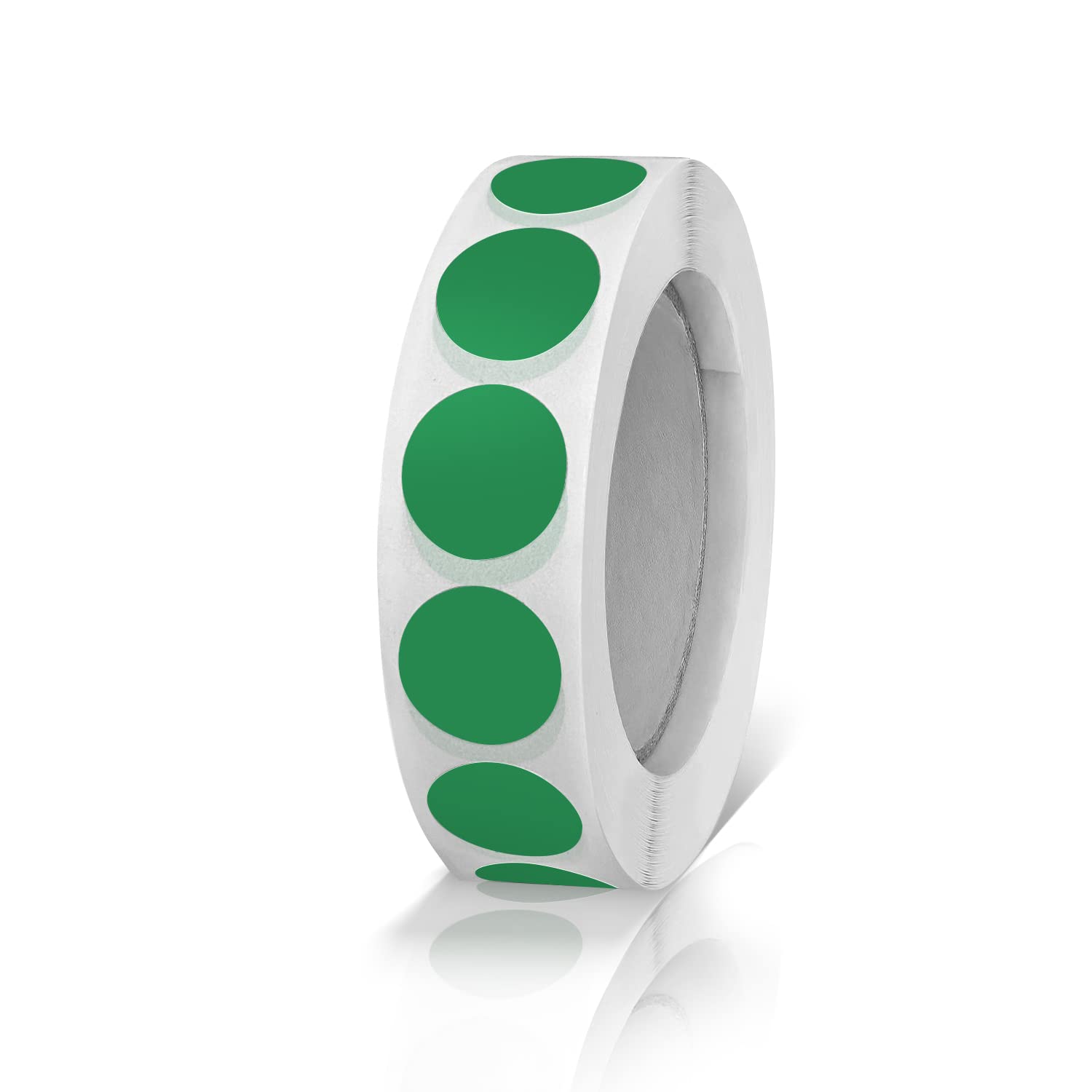 Meitaat Round Stickers Green 13mm Circle Labels with Color Coding Dot Sticker Waterproof Removable Roll of 1000