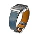 Balerion-Single Tour Watch Band,Genuine Leather Watch Band for APPL-Watch Series 1 Series 2 Series 3 Series 4-42mm/44mm Single Tour Dark Blue