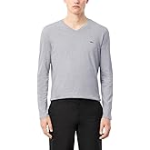 Lacoste Men's Long Sleeve Lightweight Cotton Pima V-Neck T-Shirt