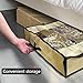 SHONPY Men/Women Adults 12 Cells See Through Underbed Shoe Storage Bag Organizer, Beige