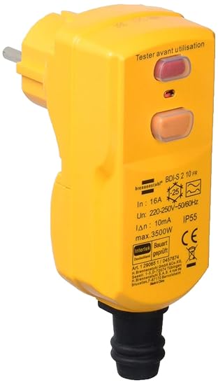 Brennenstuhl 1290651 Stecker Differenzdruck 10 mA 1P + N + T 16 A 230 V IP55