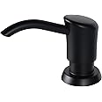 GAGALIFE Built in Sink Soap Dispenser or Lotion Dispenser for Kitchen Sink, Matte Black ABS Pump Head, with 13 Ounce PET Larg