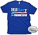 Vipergraphics Hillary for Prison T-Shirt & Sticker Men's Clinton Liar TShirt X-Large (Royal)