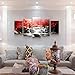 youkuart canvas wall art 5-Piece Red Woods Waterfall Canvas Print Paintings for Wall and Home Decor