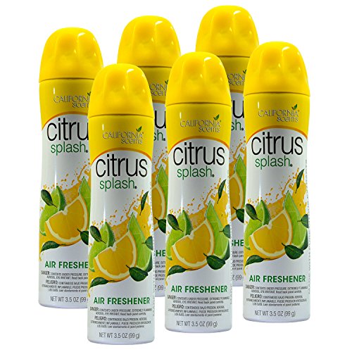 California Scents Citrus Splash 3.5 Oz Air Freshener Spray (6)