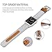 Bands for Apple Watch, SKYLET 38mm/42mm Canvas Fabric with Genuine Leather Straps with Metal Clasp for Apple Watch Series 2 Series 1 Series 3 Edition Nike+ (Smart Watch Not Included)