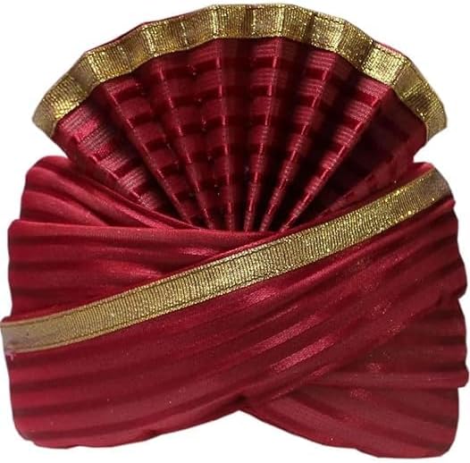 Sombrero tradicional indio Marwadi Rajasthani, mezcla de algodón, Safa Pag para hombre, turbante Bandhani, decoración de fiesta, eventos, decoración de fiesta de cumpleaños (5 piezas), Varios colores