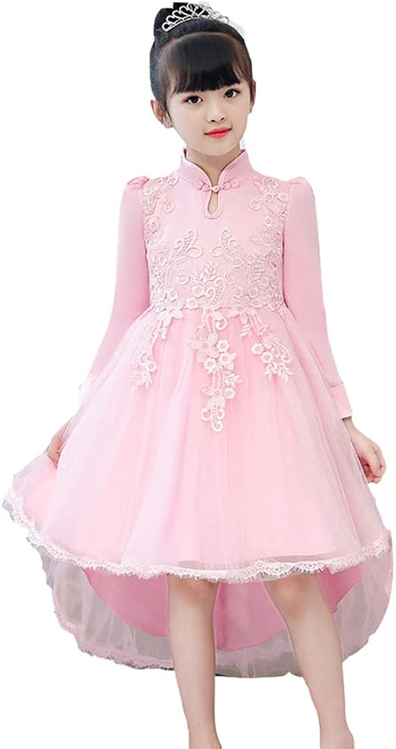 Amazon S T 子供ドレス 女の子 ピアノ発表会 結婚式 キッズワンピース フォーマル 誕生日パーティー 七五三 お宮参り 長い引き裾 かわいい 110 1 130 140 150 160 フォーマル 通販