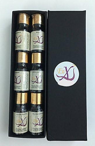 Body Regeneration: 6 Powerful Essential Oils for Rejuvenation and Pain Relief by EvX. Natural and organic. Juniper, Frankincense, Clary Sage, Sandalwood, Marjoram and Thyme (Black Cardboard Box)
