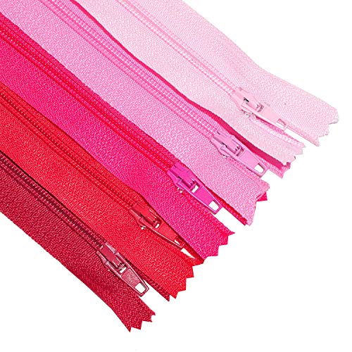 Nylon Zippers for Sewing, 10 Inch 100 PCs Bulk Zipper Supplies in 20