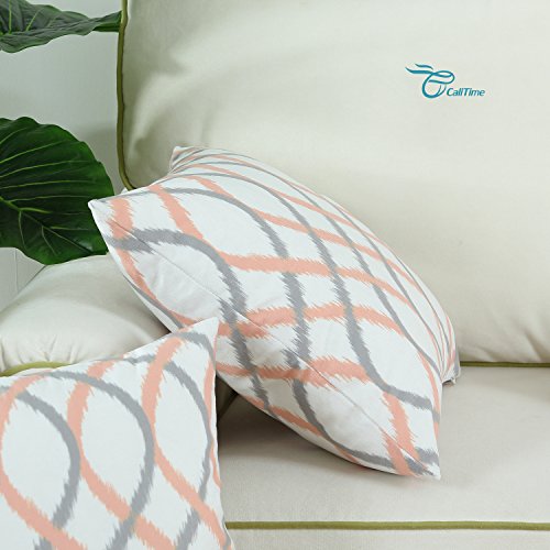 Pack of 2 CaliTime Cozy Throw Pillow Cases Covers for Couch Bed Sofa