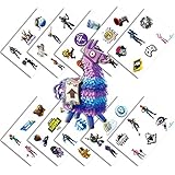 Video Game Party Favors - Temporary Tattoos for Boys Birthday - 60 Tattoos Pack of 10 Sheets - Valentines Day Gift for Kids