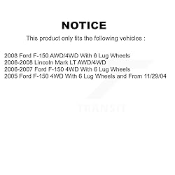 Front Wheel Bearing And Hub Assembly Pair For Ford