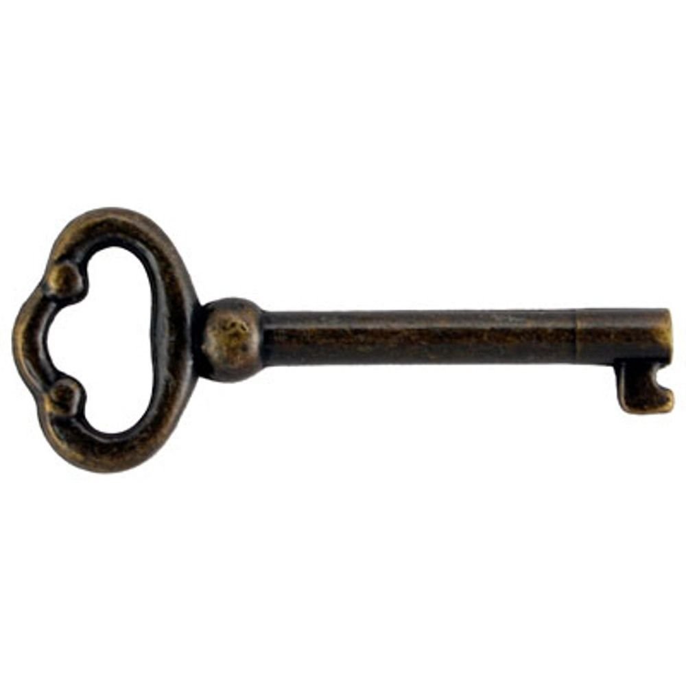 KY-2AB Key Reproduction Antique Brass Plated Hollow Barrel (1)