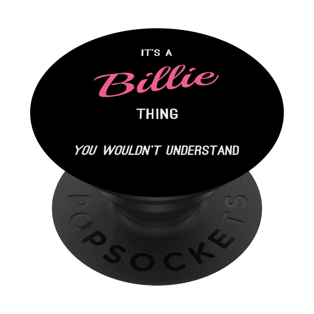 Billie Personalised First Name Custom Design for Women Girls PopSockets Adhesive PopGrip
