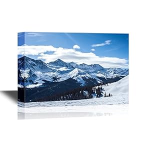 Snow Covered Mountains Under Sunny Sky