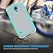 ULAK Galaxy S5 Case, S5 Phone Case Knox Armor Slim Shockproof Hybrid Silicone Rugged Rubber Hard PC Shell Protective Grip Cover for Samsung Galaxy S5 S V I9600 Mint Green/Gray
