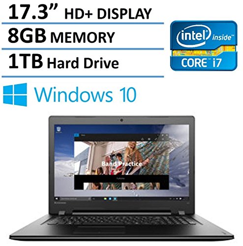 2016 Newest Lenovo Premium High Performance 17.3-inch HD+ Laptopï¼Œ5th Intel Core i7-5500U up to 3.0GHz, 8GB Memory, 1TB HDD, DVD+/-RW, HDMI, VGA, Bluetooth, 802.11ac, Webcam, Windows 10