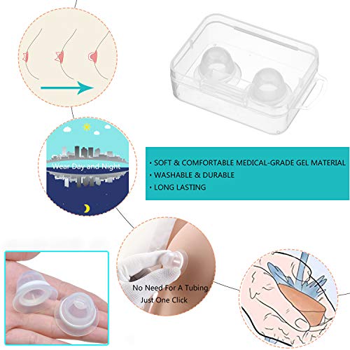 Nipplesuckers, Nipple Corrector for Inverted, Flat and Shy Nipples, Can be Used for Breastfeeding or Women, Softly Wear Day and Night（1 Pair with Travel Case） - Thumbnail 4