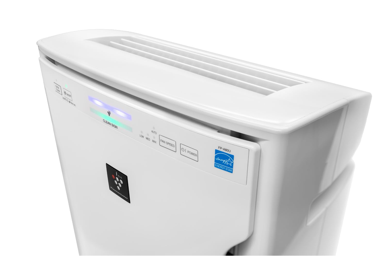 SHARP Air Purifier with Plasmacluster Ion Technology and Triple Filtration, including True HEPA Filter. Covers up to 2,198 sq. ft. for Large Rooms, for Dust, Smoke, and Pollen. FPA80UW