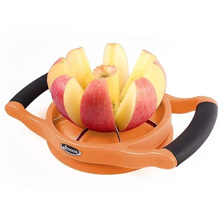 Newness Apfelschneider, Apfelteiler aus Edelstahl mit Schutz und 8 Sharp Serrated Blade, Ergonomic Grip Handle und Kunststoff